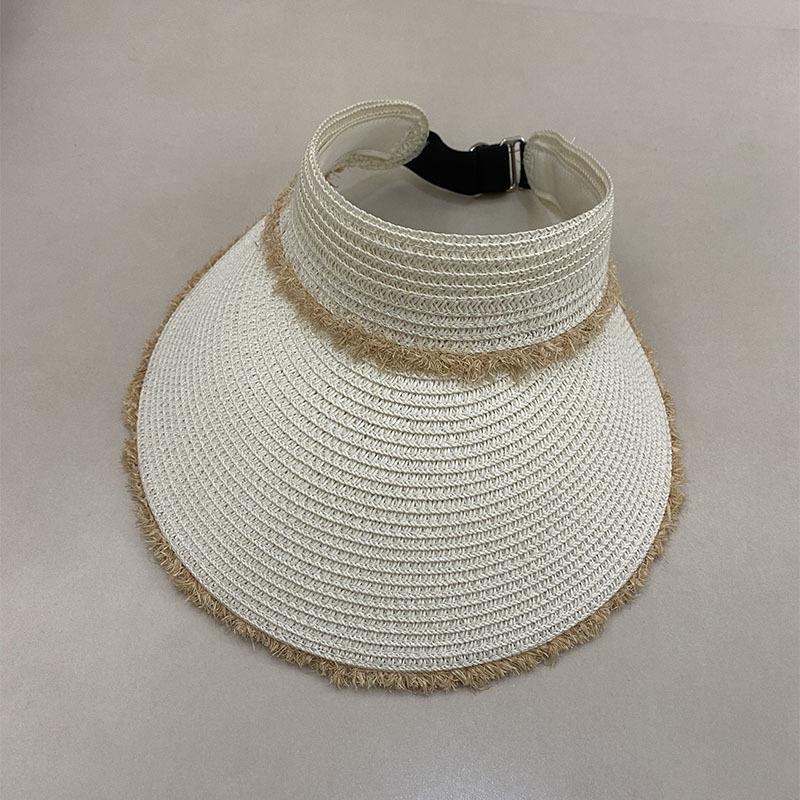 Dell Le Empty Top Hat Women'S Sunshade Sunscreen Hat Outdoor Straw Hat Uv Protection Easy To Carry