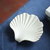 White Seashell Porcelain Soap Dish - Ceramic Jewelry Holder & Draining Tray Gift