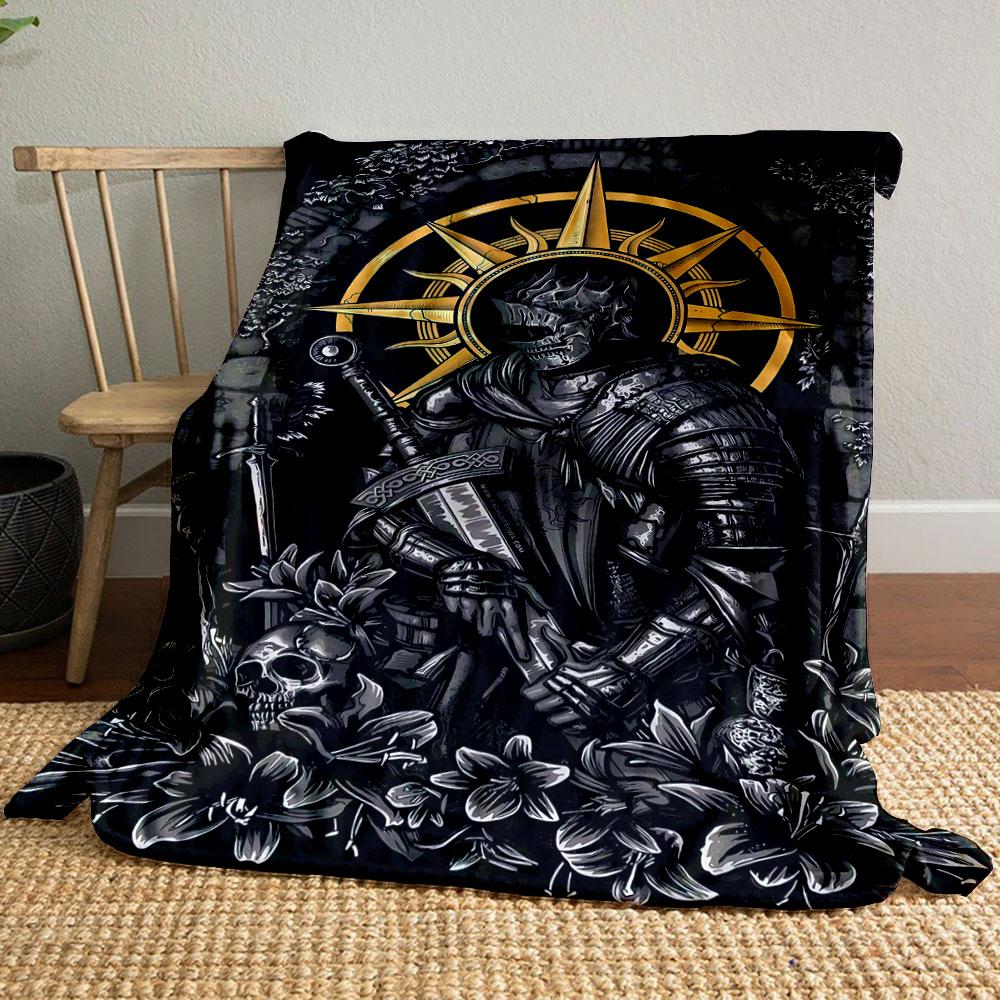 

Dark Knight Sun Emblem Gothic Blanket bedroom Blanket for Livingroom Couch lunch break Soft throw for Friend s festival Gift 80cm x 120cm