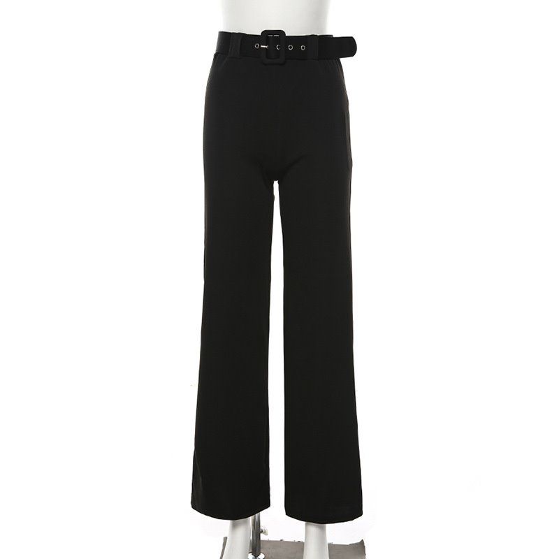 

Women s High Waist Wide Leg Pants Black L