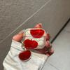 Ins Korean Ink Splashing Graffiti Red Apple Airpods4 Protective Case Airpod3 Suitable for Apple Pro Earphone Case