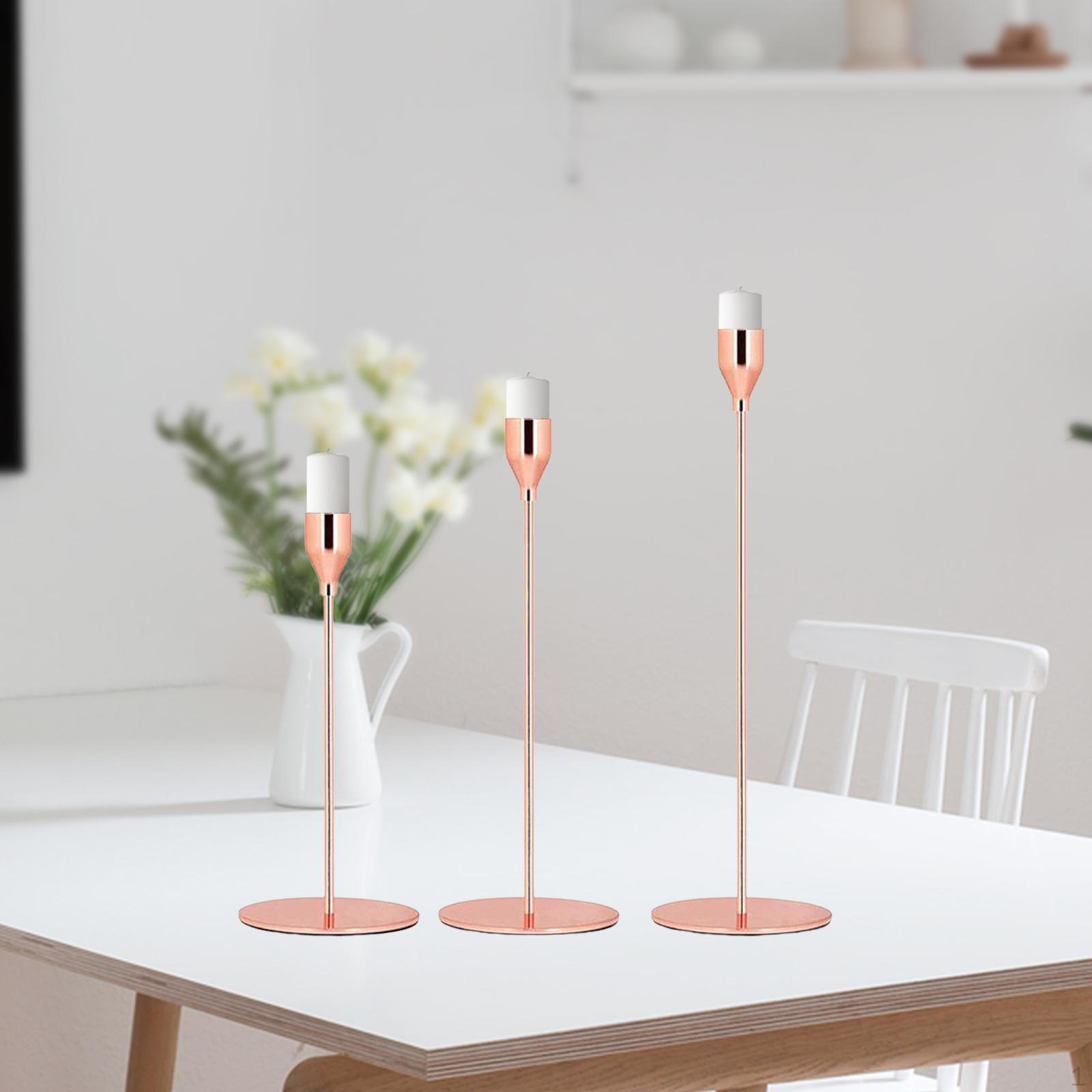 Подсвечники для палочных свечей, подсвечники, подставки для свечей, декоративные Rose Gold