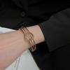Iron Cuff Bangles Gold Silver Exaggerated Bracelet Unique Wide Open Bangle  Girls
