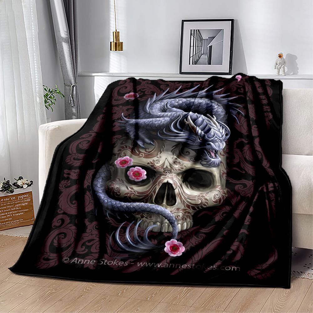 Gothic Style Blanket Durable Comfort Suitable for Picnics Office Bed All-Season Use Warmthful Decor Gift for Travel Home Birthdays