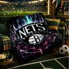 Brooklyn Basketball Team Throws Blanket Flannel Blankets Plush for Couch Bed Gifts for Men Women Travel Picnic Blanket Christmas Fan Gifts