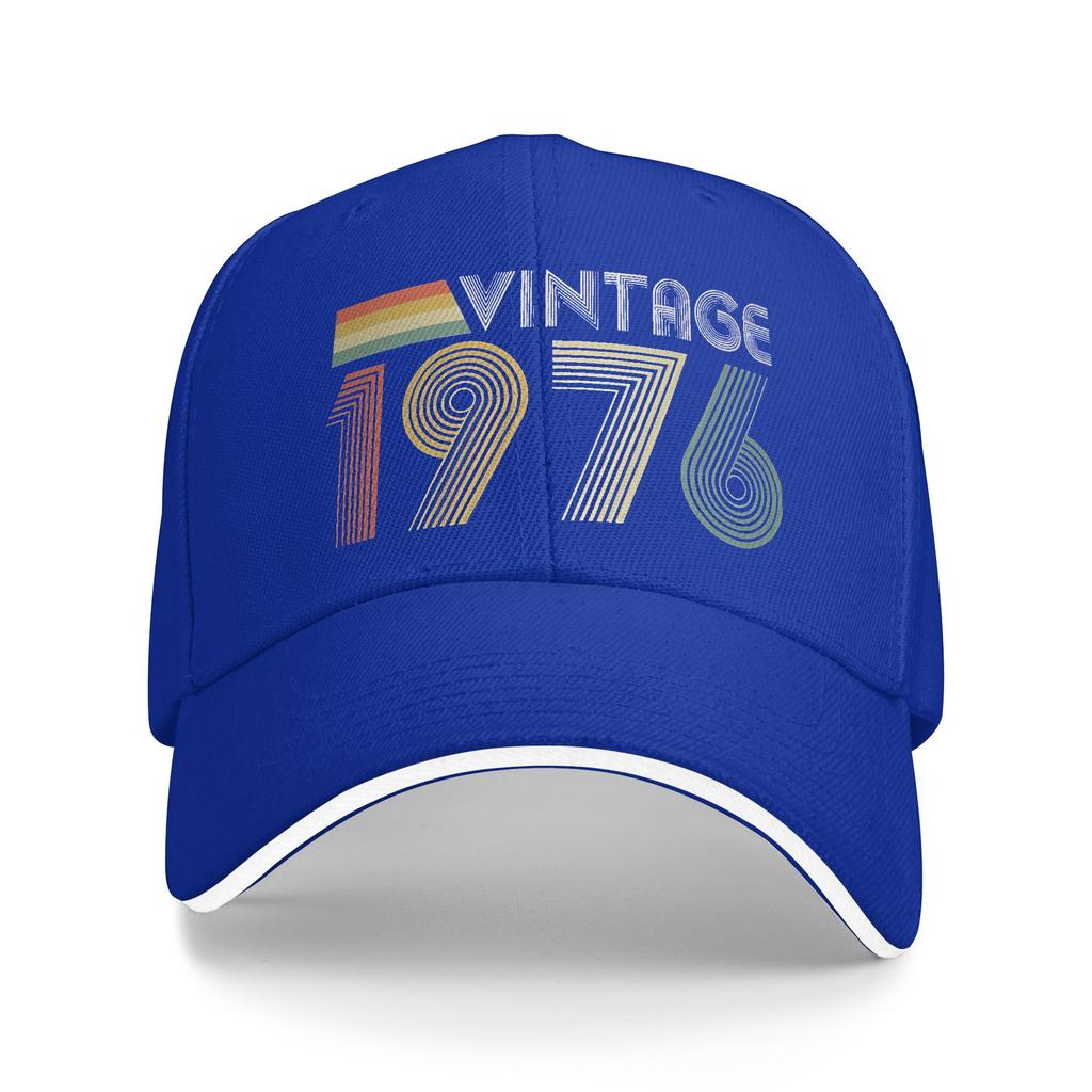 Vintage 1976 50th Birthday Gift Casual Baseball Cap Spring Trucker Hat SunProof Hunting Hip Hop Hats Male Trendy Baseball Caps