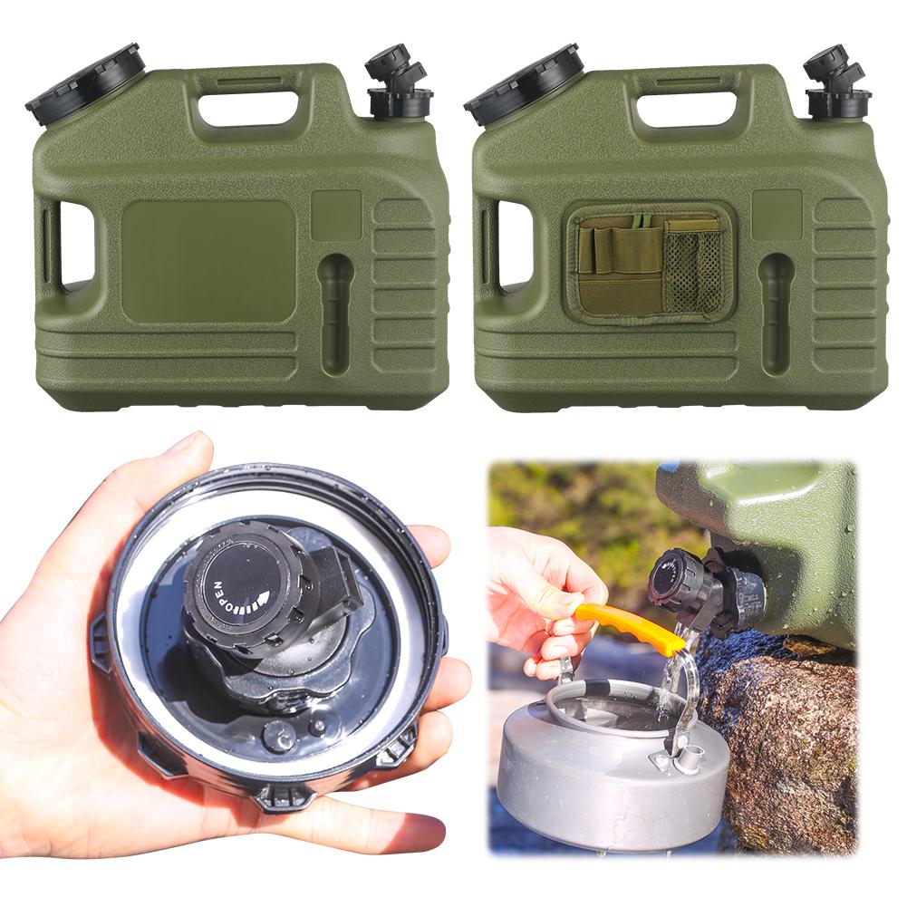 13L Camping Water Jug with Spigot Water Storage Container Large Capacity Water Dispenser Carrier for Vehicle Car Camping