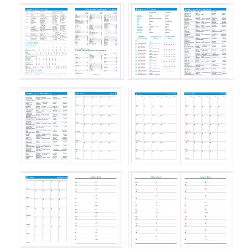 English 2027 Schedule Planner Notepad 12 Months Office Work Planner School Office Supplies