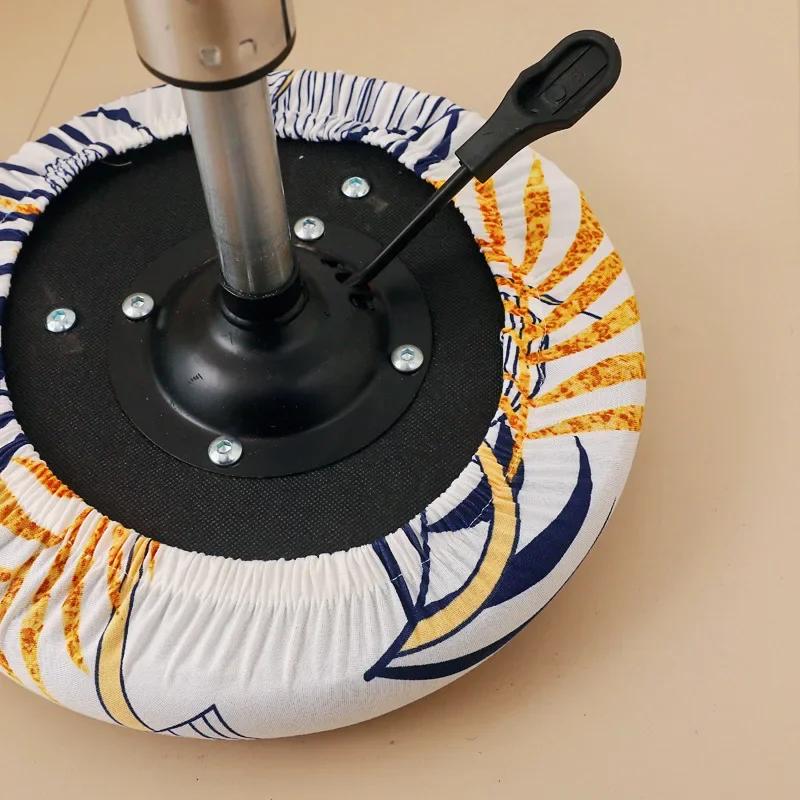 Verstellbarer runder Hockerbezug Spandex Druck Floral Hockerhülle Matte Heim Stuhlschutz Barhocker Stretch Stuhlhusse