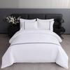 Pure White 3-Piece Hotel Linen Set: Thick Bed Sheet & Duvet Cover for Homestay