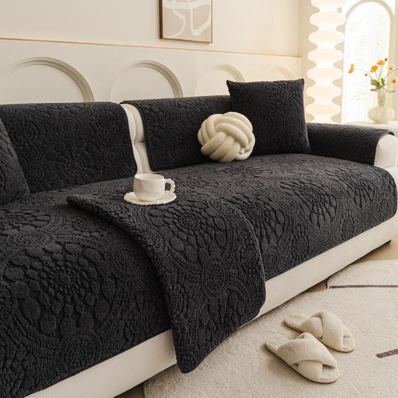 1PC Plush Sofa Cushion Winter Warm Dust-proof Universal Sofa Cover Cloth Towel Cream Style Thicken Pet Mat for Living Room Dcor