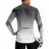 Men's Round Neck Printed Long Sleeve Cycling Jersey Breathable Quick Dry Half Zipper Sports Shirt for Outdoor Activities
