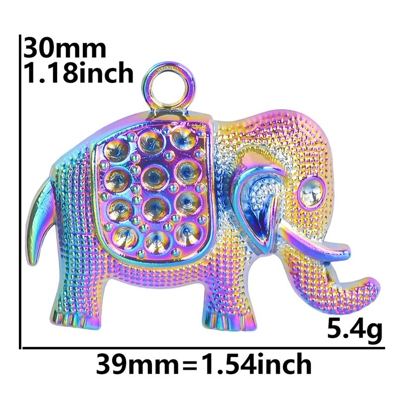 10pcs/Lot Multistyle Animal Pendants Rainbow Charms For Jewelry Making Supplies Eagle Bat Elephant Charm Frog Duck Shark Pendant