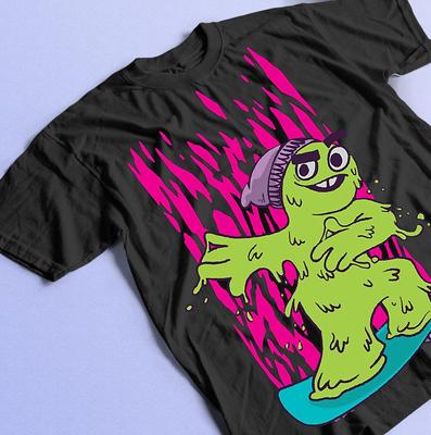 SKATER BOOGER Футболка Мужская и Женская Летняя Хлопковая Свободная Модная С Круглым Вырезом Повседневная С Коротким Рукавом Верх