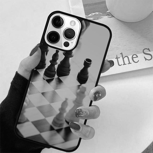 Schachbrett Muster Handyhülle Cover Für iPhone 17 Air 15 16 14 13 12 Pro Max 11 Pro Max Plus Hülle Shell