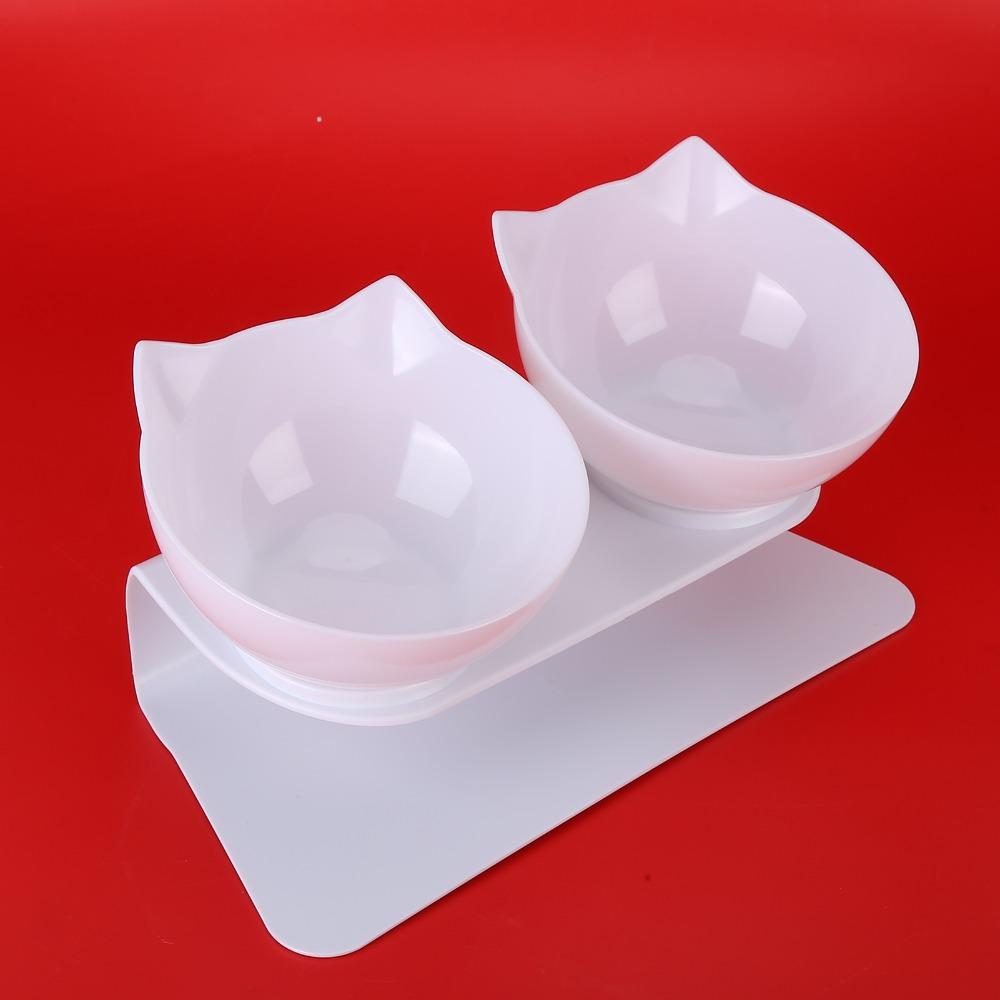 Transparent body Cat Feeding Bowl Slant mouth design Dog Food Bowl Puppy kitten use