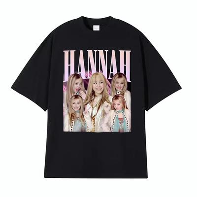 Retro Hannah Montana Aesthetic Graphic T Shirts Unisex Women Harajuku Hip Hop Streetwear Tshirt Cotton Casual Short Sleeve T Shirt