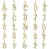 Luxuriöse goldene Alphabet-Halskette mit Kronenanhänger für Frauen und Mädchen