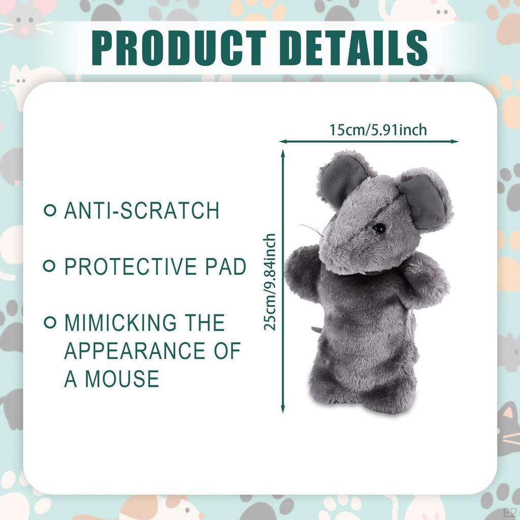 Mănușă Jucărie Pisică Lupte, Cadou Exercițiu Șoareci Marionetă de Mână Joc Interactiv pentru Copii Adulți