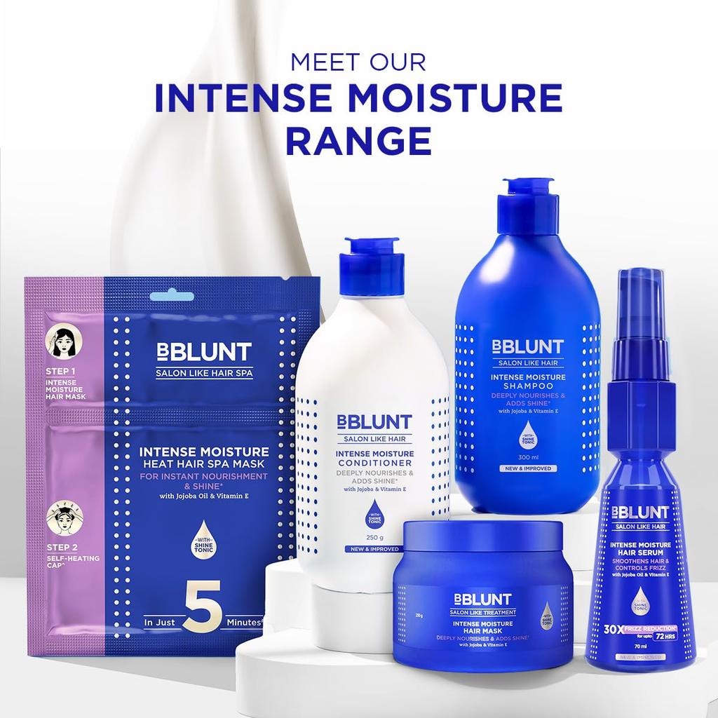 Bblunt Intense Moisture Hair Combo Shampoo Conditioner Hair Mask 300 ml + 250 g + 250 g