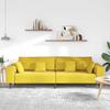 Yellow Sofa 250 x 77 x 76 cm Velvet