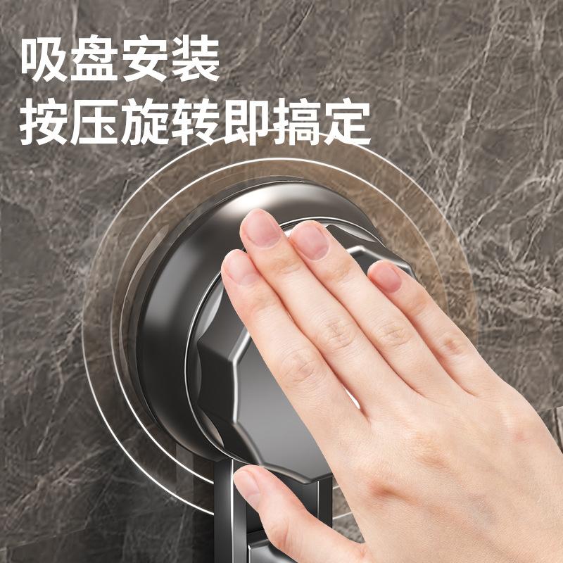 No punching suction cup towel bar easy to install toilet wall hanging rack bathroom towel hanging bar toilet storage