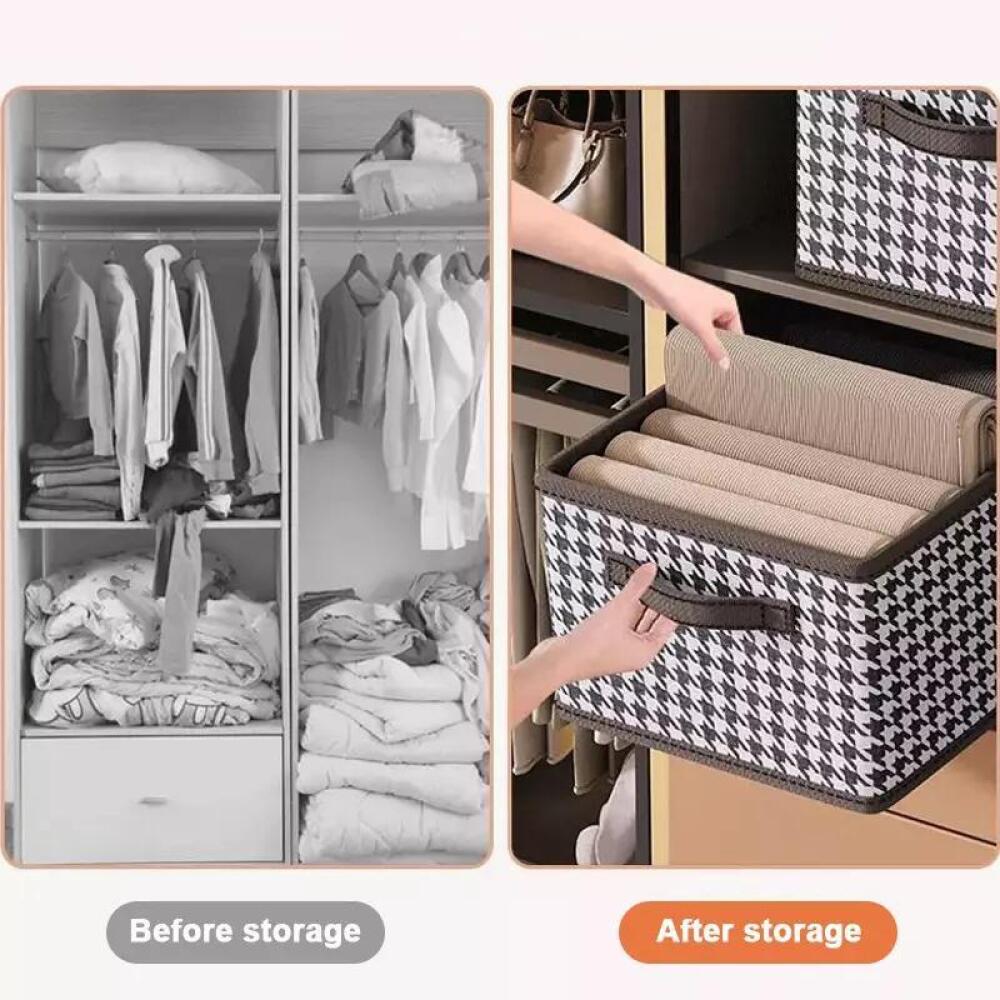 1/3PCS Fabric Clothes Storage Box, Foldable Wardrobe Organizer Storage Basket, For Home Clothes Storage, Home Supplies