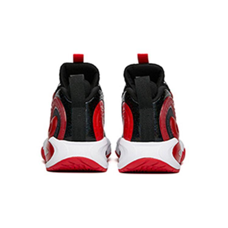 Anta Shock Absorbing Wear Resistant Basketball Shoes Kids Sneakers Black Red White 312141104-5