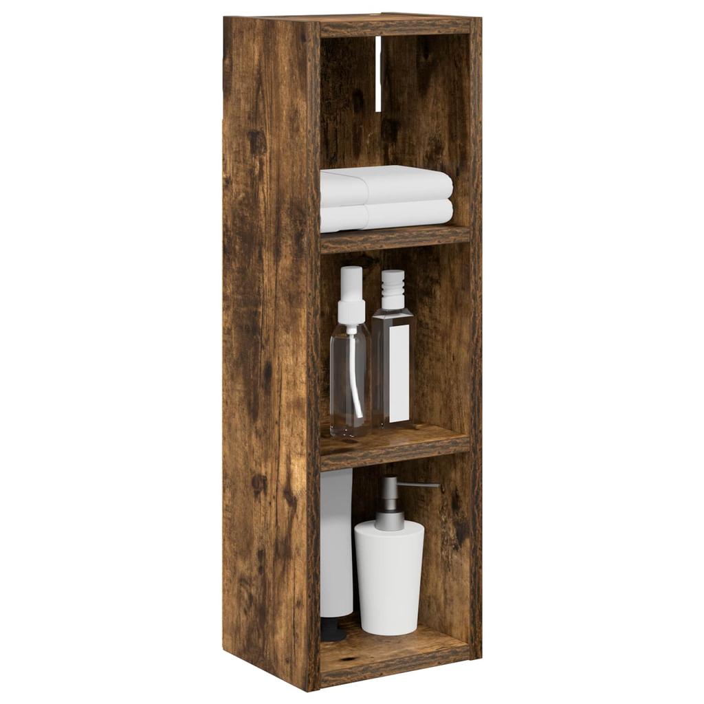 Badezimmer-Wandschrank Geräucherte Eiche 20 x 16 x 62,5 cm