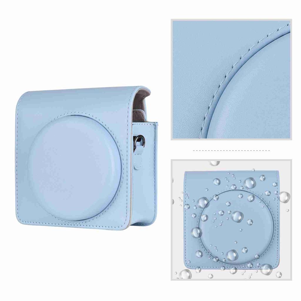 Portable Instant Camera Case Carry Bag PU Leather with Shoulder Strap Compatible with  Fuji SQUARE SQ1 Instant Camera