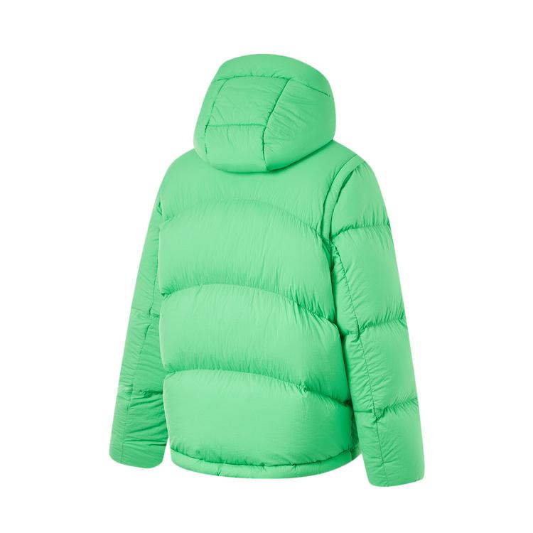 Li-Ning Loose Fit Solid Color Zip Short Down Jacket Women Jackets Crystal-Green AYMU086-1