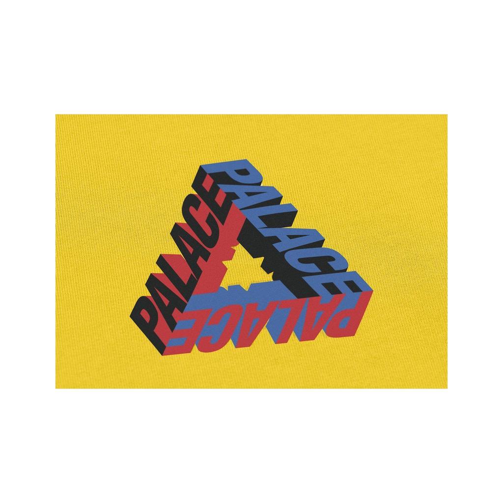 Palace FW21 Hooded Sweatshirt With Letter Print Unisex Sweatshirts Yellow P21HD026