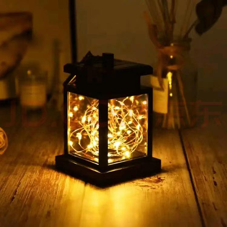 Solar Copper Wire Star Lantern: Outdoor Waterproof Hanging Light for Courtyard, Balcony, or Landscape Decoration