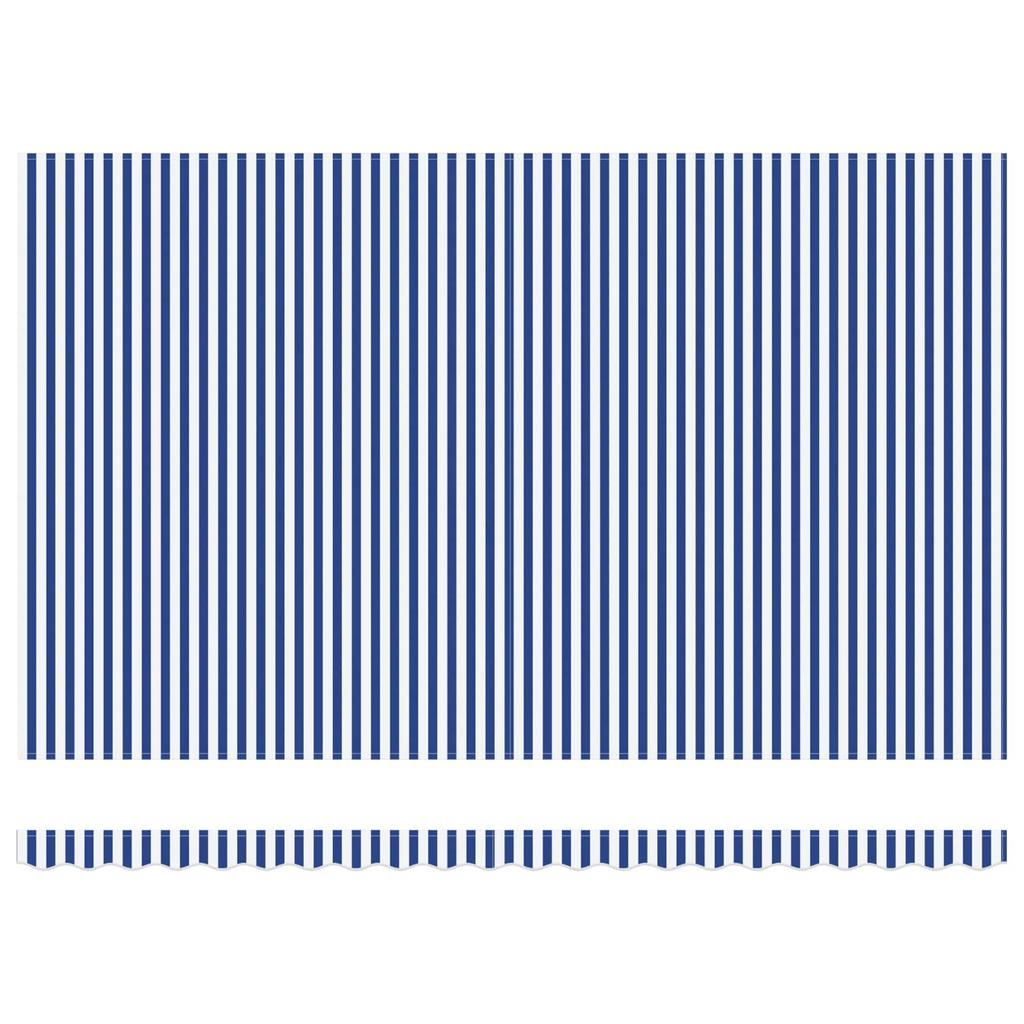 Retractable Awning Frame Blue and White 500 X 300 Cm