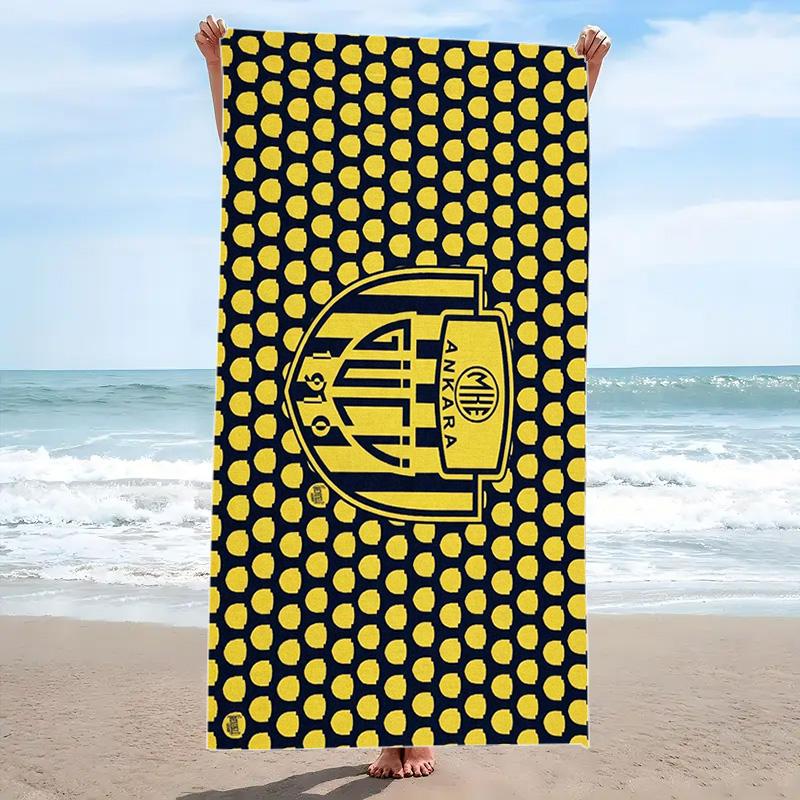 Ankara Gücü Print Beach Towel, Large Soft Quick Dry Towel for Beach Camping Swimming