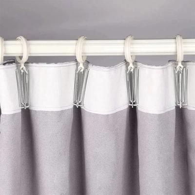10pcs 4 Prongs Curtain Pleat Hooks Stainless Steel Rust-Resistant Curtain Hooks DIY Bathroom Pinch Pleat Clips