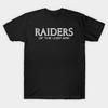Men Black Print T-shirt Raiders Screen Logo No-Cut Transfer Paper Print Cotton Tshirt