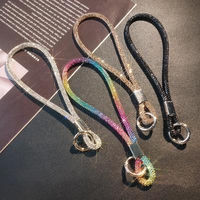 Luxury Mobile Phone  Wrist Straps Glitter  Phone Lanyard Keychain Hanging Anti-Lost Rope