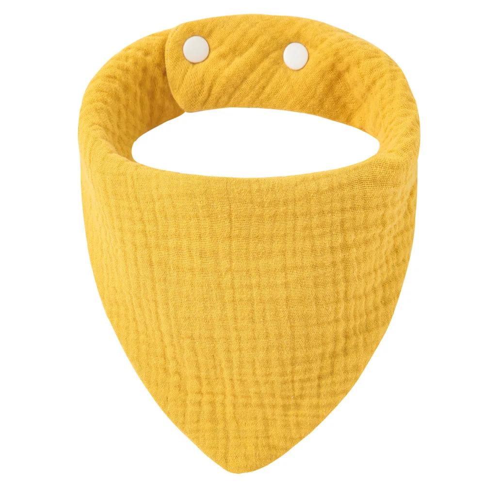 Muslin Baby Infant Cotton Bib Solid Color Scarf Feeding Saliva Towel Bandana Burp Cloth Boy Girl Babies Accessories Newborn