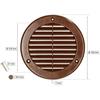 Ventilation Grille - KOTARBAU - Round - Fi 125 Mm - Brown - With Mosquito Net