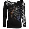 Spiral Direct Womens/Ladies Gothic Grace Lace One Shoulder Top