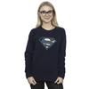 DC Comics Womens/Ladies Superman Indigo Blue Logo Sweatshirt