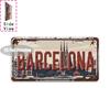 Barcelona Hiszpania Sagrada Familia Styl Tablicy Rejestracyjnej D Flat Metalowy Znak Blaszany Ikoniczny Hiszpański Pejzaż Miejski Tematyczny Dekoracyjny