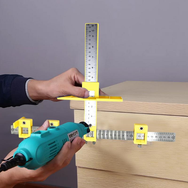 Adjustable Cabinet Hardware Jig Tool Punch Locator Drill Template Guide Installation Of Handles Knobs On Doors And Drawer
