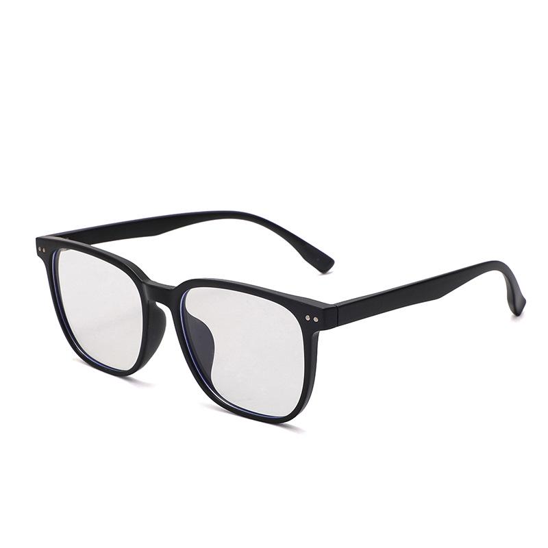 2026 Korean Square TR90 Anti-Blue Light Glasses Frame with Prescription-Ready Large Plano Lenses, Style 1014.