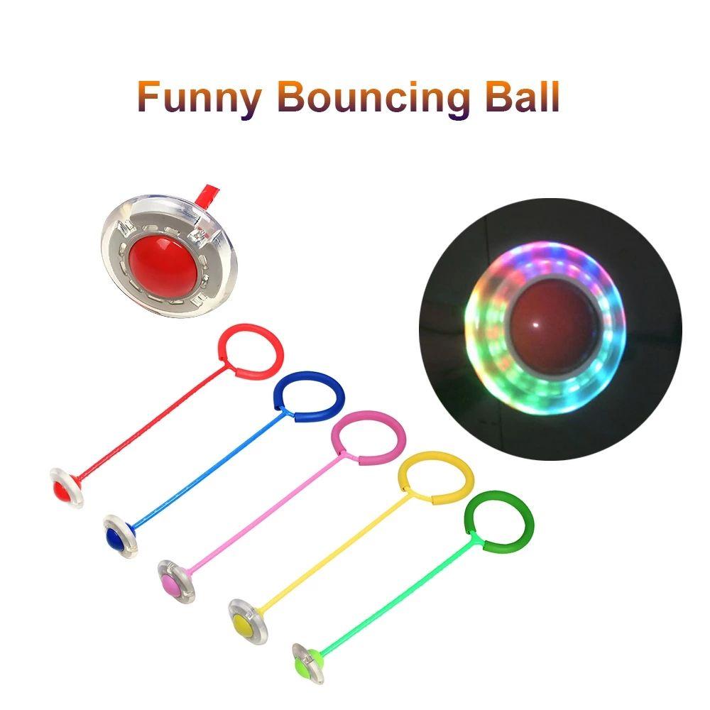 Fitness Jump Ropes Sports Revolving Ball Flashing Skip Ball Flashing Wheel Glowing Bouncing Balls