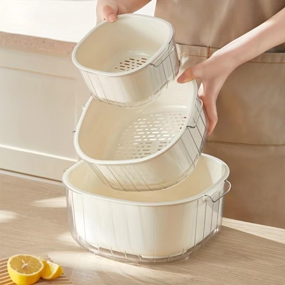 

Plastic Draining Basket 3 Size Dishwasher Safe Basket Kitchen Dishwashing Basket Fruit Storage S