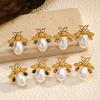 1011 New European and American Fashion INS Gold Bee Earrings: Trendy Personalized Earrings