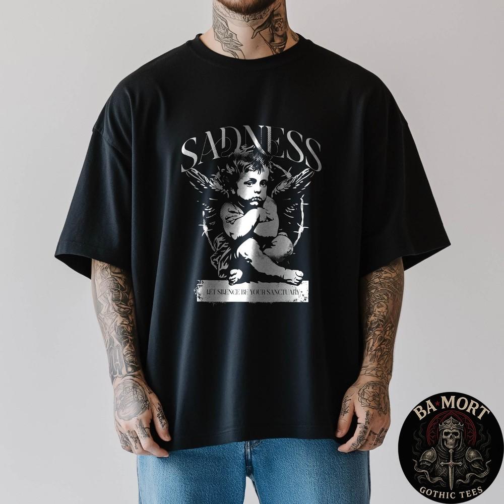 Sadness Angel Grunge Cherub Gothic Streetwear TShirt Unisex T-Shirt M