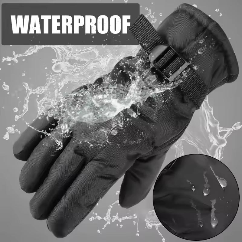 Unisex Snow Winter Skiing Gloves, Warm, Fleece, Thickened Anti-slip and Windproof Gloves